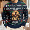 Custom Photo Best Dog Dad, Dog Mom Ever Just Ask Christmas Ugly Sweater TH10 896077