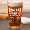 Custom Photo Forget Father's Day We Love You Every Day Beer Glass Gift For Dog Lover Cat Lover CH07 895786
