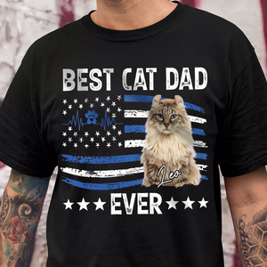 Custom Photo Best Dog And Cat Dad Ever Dark Shirt CH07 895888