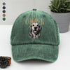 Custom Dog Photo Washed Denim Baseball Cap Vintage Style TH10 170387