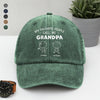 My Favorite People Call Me Daddy Vintage Washed Denim Baseball Cap Personalized Gift For Dad, Grandpa HO82 894456