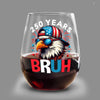 250 Years USA Bruh 250th Birthday 1776-2026 Eagle Flag Wine Glass HA75 897330