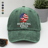 Rejecting Kings Since 1776 Washed Denim Baseball Cap LM32 899347