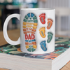 Happy Father's Day Custom Dad and Kids Footprint 3D Inflated Printed Mug CH07 895290