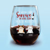 A Woman Cannot Survive On Wine Alone Cat Lover Wine Glass TH10 892729