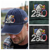 Personalized 250th Anniversary Washed Cap with Embroidered American Flag HO82 901162