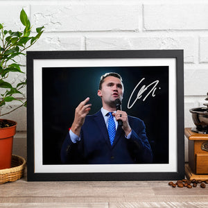 Charlie Kirk Autographed Signed Picture Frame HA75 64424