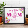 Custom Name You Are The Best Mom Handprint 2-Layered Wooden Plaque With Stand TH10 169011