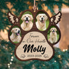 Personalized Pet Memorial Paw Wood Ornament HO82 894376