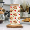 Custom Dog Cat Face Glass Can Funny Gift For Dog Lovers Cat Lovers CH07 895618