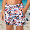 Personalized USA 250th Anniversary 1776–2026 Kids Beach Shorts – Patriotic Eagle Flag Gift for 4th of July TH10 169395