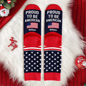 Custom Name Celebrate American 250th Anniversary USA Flag Socks CH07 899920