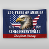 Custom Family Name 250 Years Of America Patriotic House Flag CH07 910122