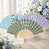 Custom Groom & Bride Name Bamboo Hand Fan Wedding Keepsake Gift CH07 180208