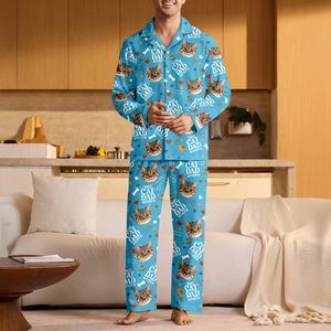 Custom Best Cat Mom Cat Dad Photo Personalized Pajamas Gift For Cat Lovers CH07 896526