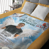 A Hug From Heaven Custom Photo Dad Mom Memorial Blanket CH07 896456