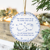 No Matter Where We Go Toile De Jouy Style Personalized Ceramic Ornament HA75 898116