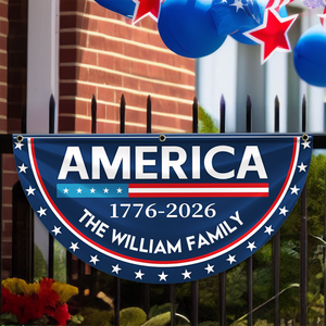 Celebrate America's 250 Years Anniversary Custom Family Name Non-Pleated Fan Flag CH07 910172