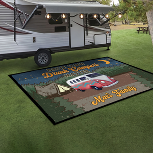 Personalized Retro Camping Patio Rug Gift For Family Love Camping CH07 896196