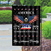 Custom Family Name 250 Years American Anniversary Garden Flag CH07 910036