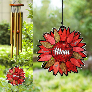Personalized Name Nana Auntie Mom Family Sunflower Acrylic Wind Chimes LM32 893945