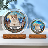 Custom Photo and Name Christmas Dog Cat Round Acrylic Frame Block CH07 899020