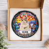 Custom Photo and Name Dog Cat Memorial Stained Glass Suncatcher Pet Loss Gift HA75 897054