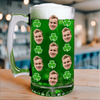 Custom Face Photo With Shamrock Beer Glass Mug TH10 898109