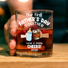 Personalized Funny Our First Fathers Day Rock Glass LM32 893665