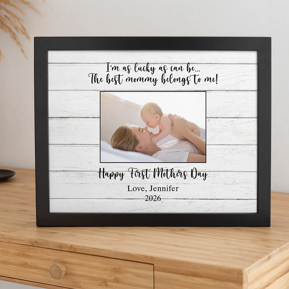 Custom Photo The Best Mommy Belongs To Me Picture Frame - Personalized First Mother’s Day Gift for Mom TH10 169267