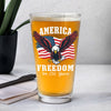 America 250 Years of Freedom Patriotic Eagle Flag Print Beer Glass HA75 897348