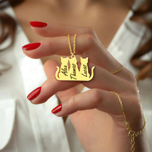 Custom Cat Name Personalized Shape Necklace Gift For Cat Lovers HA75 892802