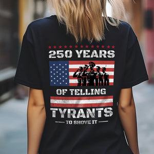 250 Years USA 250th Anniversary America Celebration Back Side Dark Shirt CH07 896740