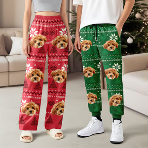 Christmas Is Coming Aztec Pattern - Custom Dog Face Photo Sweatpants Christmas Gift For Dog Lovers CH07 896326