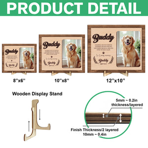 Custom Pet Photo Wooden Memorial Plaque, Gift For Dog And Cat Lovers HO82 894320