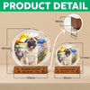 Custom Photo Forever In My Heart Dog Cat Pet Memorial Round Acrylic Frame Block HA75 897014