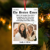 Custom Photo Bestie Time Here's To Another Year Of Us Newspaper Acrylic Ornament LM32 895435