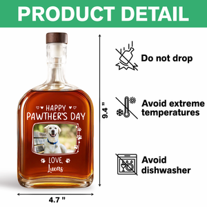 Custom Dog Cat Photo Happy Pawther’s Day Whiskey Bottle HA75 892534