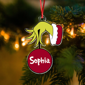 Personalized Elf Hold Christmas Ball Acrylic Ornament TH10 896391