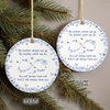 No Matter Where We Go Toile De Jouy Style Personalized Ceramic Ornament HA75 898116