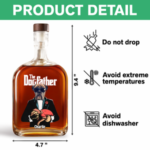 Custom Dog Photo The Dogfather Whiskey Bottle Dog Lovers Gift HO82 894046