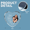Custom Photo My Favorite Place In All The World Is Next To You Couple Heart Shape Glass Ornament HA75 892838