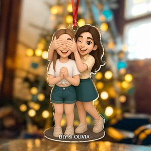 Custom Bestie Photo 3D Effect Figure For Christmas Acrylic Ornament LM32 895905