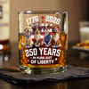 Personalized 250 Years In Purr-suit Of Liberty Vintage Dog Whiskey Glass HO82 901238