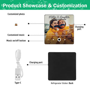 Custom Photo Family Forever Linked Together Music Fridge Magnet TH10 892471