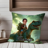 Custom Cute Kid Photo Riding Dinosaur Pillow Personalized Gift For Daughter Son CH07 895712