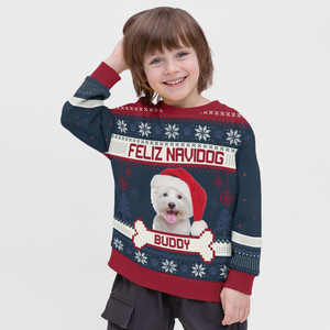 Custom Photo Merry Woofmas Feliz Navidog Ugly Sweater Christmas Gift For Dog Lovers CH07 896442