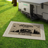 Personalized Family Name Floral Vintage Camping Patio Rug, Patio Mat HA75 892640