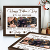 Custom Photo Happy Father's Day To My Amazing Dad 2-Layered Wooden Plaque With Stand HA75 892520