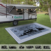 Personalized Family Name Floral Vintage Camping Patio Rug, Patio Mat HA75 892640
